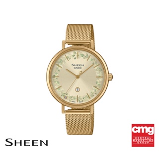 CASIO นาฬิกาข้อมือผู้หญิง SHEEN รุ่น SHE-4539FGM-9AUDF วัสดุสเตนเลสสตีล สีทอง