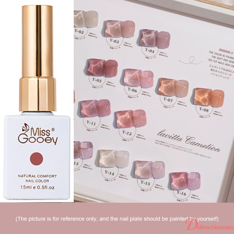 16 สี Miss Gooey เจลโปร่งแสงเล็บพุดดิ้งเจลลี่เจลเล็บ Uv เจลกึ่งถาวรเคลือบเงาน้ำแข็งผ่านเล็บเจลเล็บ DIRE