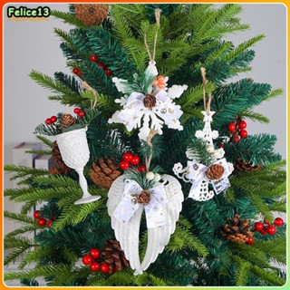 Creative Christmas Tree Pine Cone ตกแต่ง Red Berry แก้วไวน์จี้หน้าต่างตกแต่งคริสต์มาสจี้ Props -FE