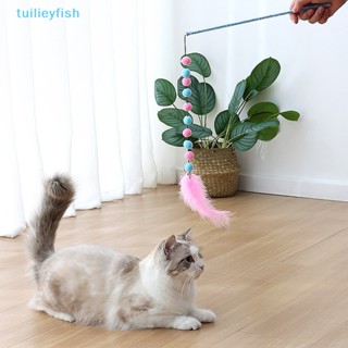 【tuilieyfish】กระดิ่งอะคริลิค ประดับขนนก ของเล่นสําหรับสัตว์เลี้ยง แมว【IH】