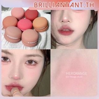 Herorange Moisturizing Monochrome Blush Cream สีติดทนนาน สีบวมตามธรรมชาติ Shrinking Rouge Blush bri