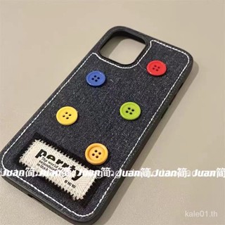 เคสป้องกันโทรศัพท์มือถือ ผ้ายีน ปักลายหัวใจ สามมิติ สําหรับ iPhone 14 13promax 11 12