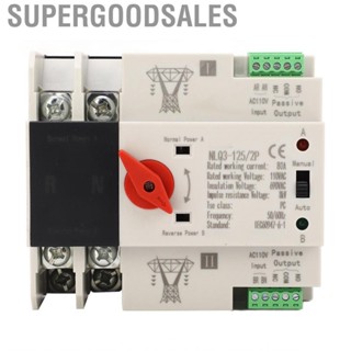 Supergoodsales Dual Power Automatic Transfer Switch  Quick Response  Aging PC  AC110V 80A Good Conductivity for Factories