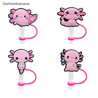 [fashionbanana] ใหม่ หลอดดูดน้ําพลาสติก PVC ลายการ์ตูนน่ารัก สีชมพู ใช้ซ้ําได้ กันกระเด็น 1 ชิ้น