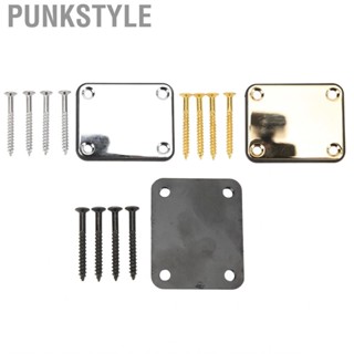 Punkstyle Electric Guitar Neck  Square Metal Back Mounting 4 Holes With Screws Bass P