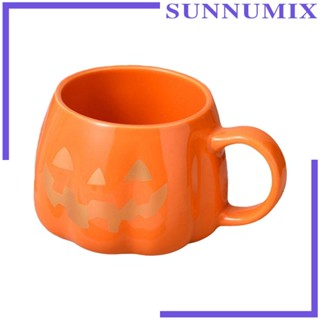 [Sunnimix] แก้วกาแฟเซรามิค ลายฟักทองฮาโลวีน สําหรับเด็กผู้ชาย ผู้หญิง