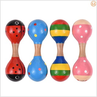 Musical Instrument Toys for Baby Girls Boys Toddlers - Cute Colorful Wooden Maracas Mini Shaker Baby Rattles