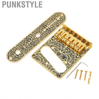 Punkstyle Electric Guitar Saddle Bridge  Golden Set For Replacement