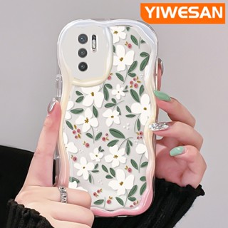 เคสโทรศัพท์มือถือแบบนิ่ม ใส กันกระแทก ลายดอกไม้ สีขาว แฟชั่น สําหรับ Xiaomi POCO M3 Pro 4G M3 Pro 5G Redmi Note 10 5G Note 10T Note 10 Pro Max