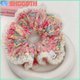 Shoogth ยางรัดผม |ห่วงลําไส้ ขนาดใหญ่ สีพื้น สําหรับผู้หญิง