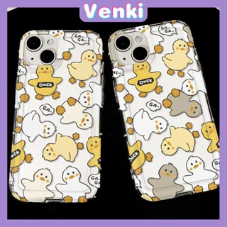 VENKI - เข้ากันได้สำหรับ เคสไอโฟน เคสไอโฟน11 เคส iphone 11 TPU ถุงลมนิรภัยเคสโทรศัพท์กันกระแทกป้องกันกล้องน่ารักเป็ดน้อยสีเหลืองเข้ากันได้กับ iPhone 15 14 13 PRO MAX iPhone 12 PRO MAX XR XS 7 8