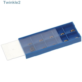 Twinkle เม็ดมีดกลึงคาร์ไบด์ ทรงสามเหลี่ยม สีเหลือง 10 ชิ้น CCMT060204 Ue6020 ที่จับเม็ดมีดกลึง