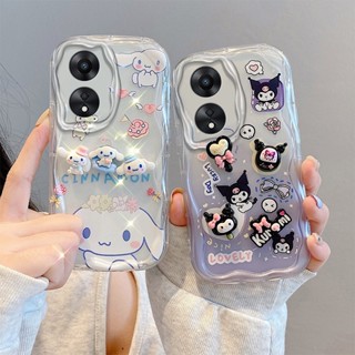 เคสโทรศัพท์มือถือแบบนิ่ม tpu ใส ลายตุ๊กตาหมีน้อยเมฆ พร้อมตุ๊กตาหมี สําหรับ OPPO A78 5G