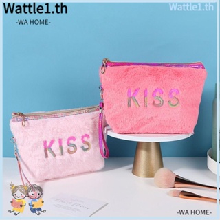 Wttle Makaron กระเป๋าเครื่องสําอาง แต่งซิป ขนาดใหญ่ จุของได้เยอะ สีแคนดี้