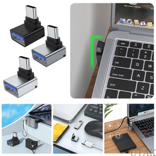 Utake อะแดปเตอร์ต่อขยาย USB 3 0 ตัวเมีย เป็น Type C ตัวผู้ 90 องศา