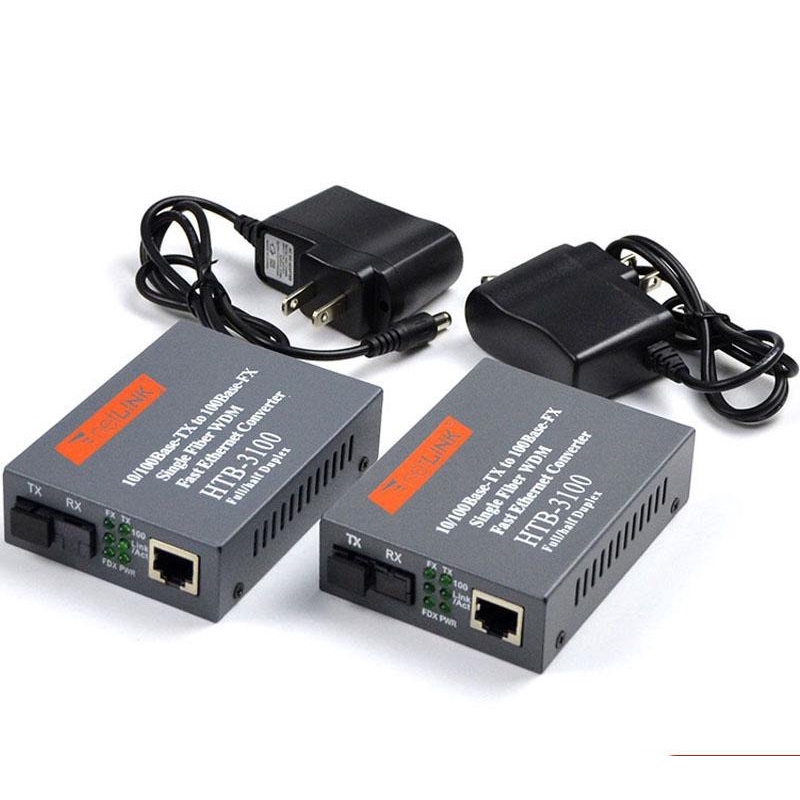 HTB-3100 Media Converter Netlink Fiber Transceiver Fiber Converter 25 กม. 10/100M A/B 1 คู่ HTB-3100