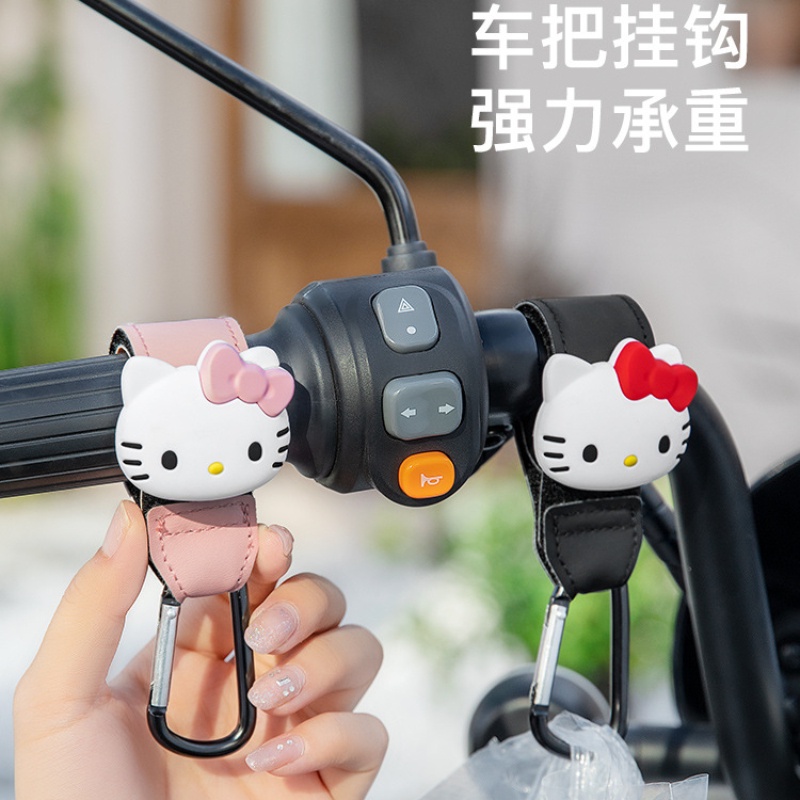 ตะขอล็อคหมวกกันน็อคไฟฟ้า อเนกประสงค์ ลายการ์ตูน Hello Kitty สําหรับรถจักรยานยนต์