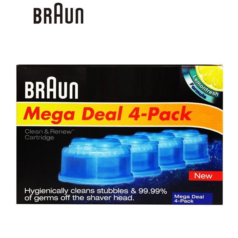 Braun CCR4 Cleaning Cartridge-4 Pack Clean Renew Refill 390CC 570CC 760CC 790CC