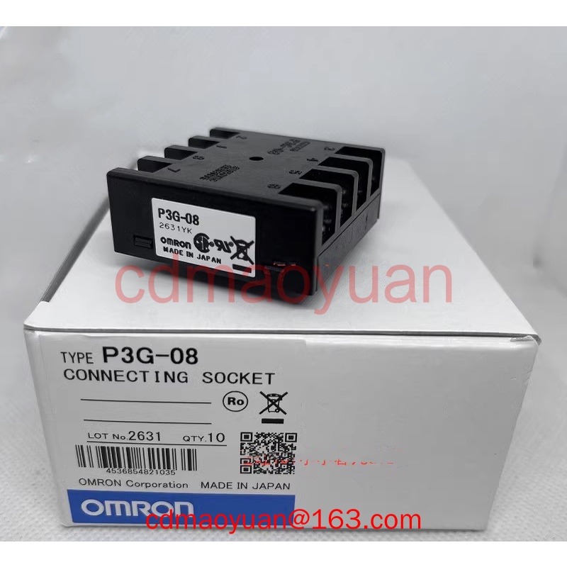 Omron P3G-08 สายไฟถอยหลังฐานปลาหมึกยักษ์ทรงกลม