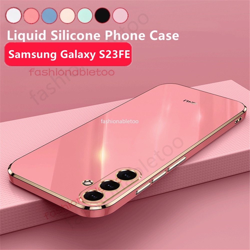 เคสโทรศัพท์ ซิลิโคนนิ่ม กันกระแทก ปิดด้านหลัง ป้องกันเลนส์กล้อง แฟชั่น สําหรับ Samsung Galaxy S23 FE Ultra plus S23Fe S23+ S23plus S23Ultra S23Fe 2023