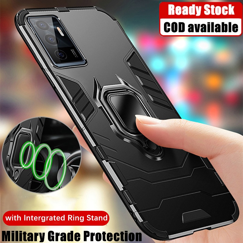 สําหรับ Vivo V23e V2116 V2126 ทหารเกรดป้องกันเคสโทรศัพท์ Dual Layer เกราะเสริมกันกระแทกปกหลัง