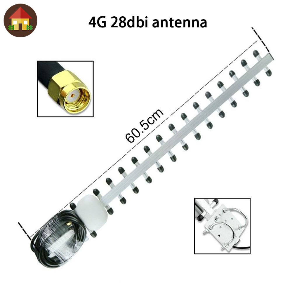Yagi เสาอากาศ WiFi ไร้สาย 28DBI 4G LTE SMA ตัวผู้ วัดทิศทางได้ เพิ่มสัญญาณ สำหรับเราเตอร์ไร้สาย เครือข่าย เราเตอร์เสาอากาศ