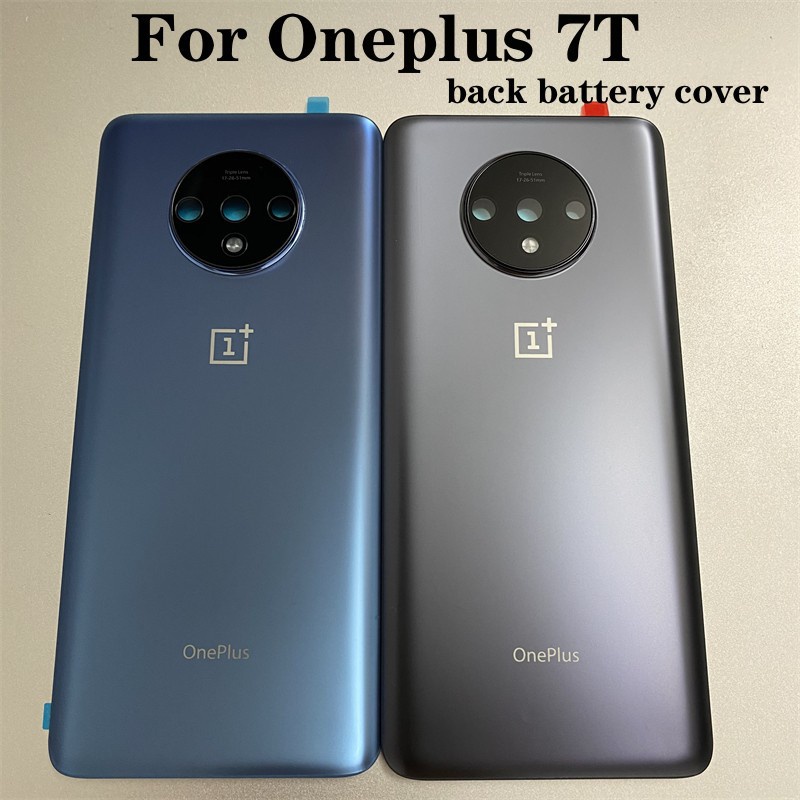 ฝาครอบแบตเตอรี่ กระจกด้านหลัง ของแท้ OnePlus 7T One Plus 7T OnePlus 7T ฝาครอบแบตเตอรี่ + เลนส์กล้อง + กาว