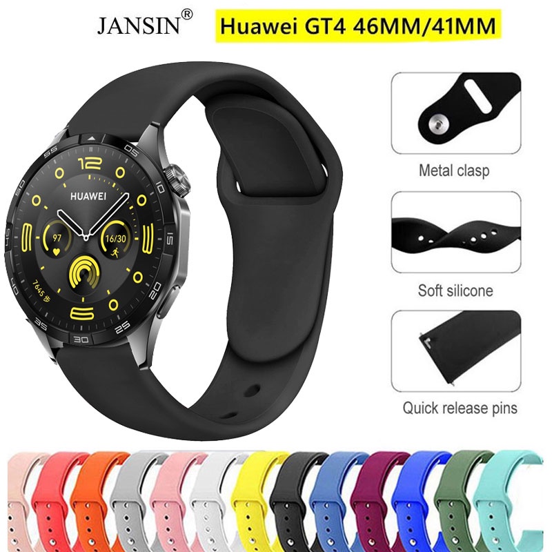 สายนาฬิกา huawei watch gt4 สายนาฬิกาข้อมือซิลิโคนสําหรับ สำหรับ Huawei Watch GT 4 41mm 46mm Smart Watch สมาร์ทวอทช์