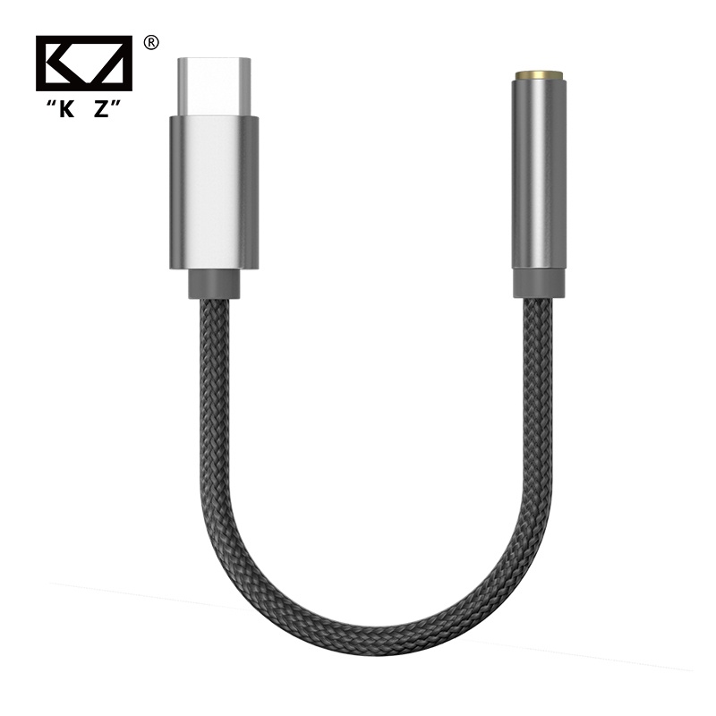 Kz AM01 อะแดปเตอร์ขยายเสียง Type-C เป็น 3.5 มม. 32bit 384kHz Hi-Fi DAC และชิป IC คู่ สายสัญญาณเสียงห