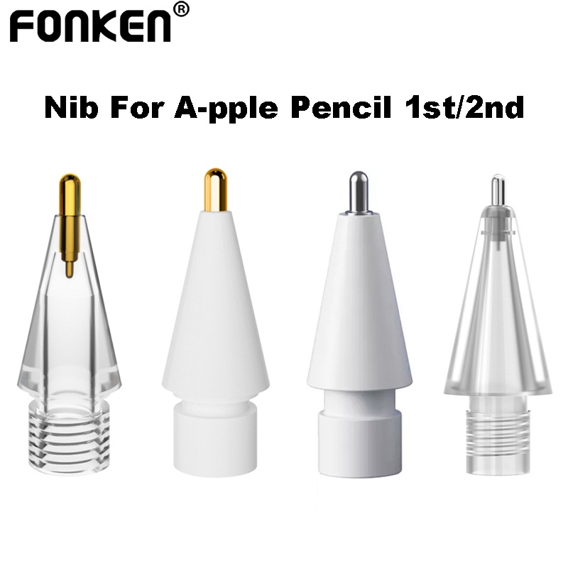 Fonken ปลายดินสอสไตลัส สีขาวใส ทนต่อการสึกหรอ แบบเปลี่ยน สําหรับดินสอ A-pple รุ่นที่ 1 2