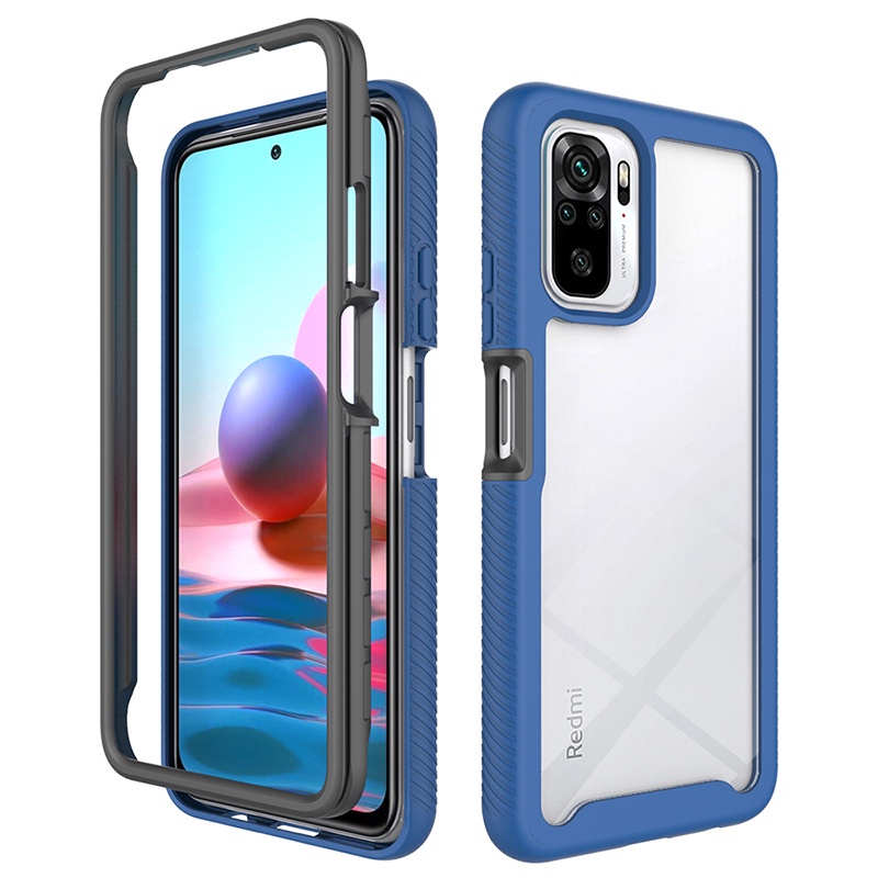 สําหรับ Xiaomi Poco M5s เต็มตัว ทนทาน ใส ด้านหลัง ไฮบริด เคสกันกระแทก