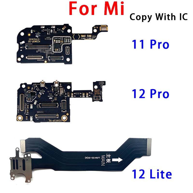 บอร์ดอ่านซิมการ์ด สายเคเบิลอ่อน แบบเปลี่ยน สําหรับ Xiaomi Mi 11 Pro 12 Pro 12 Lite