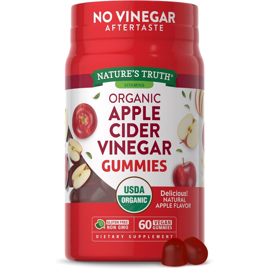 Nature’s truth Organic Apple Cider Vinegar Gummies (60กัมมี่) กัมมี่แอปเปิ้ลไซเดอร์ 🍎 ออแกนิก