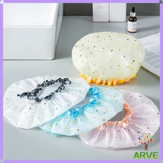 ARVE หมวกคลุมผมอาบน้ํา แบบหนาพิเศษ กันน้ํา สองชั้น ลายน่ารัก Shower cap