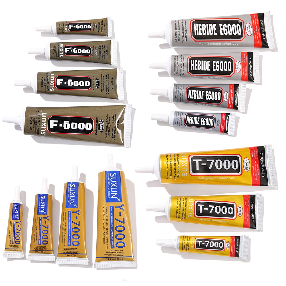 กาว Y7000/T7000/E6000/F6000 สำหรับเครื่องประดับ DIY 15-110ml กาวโทรศัพท์ กาวสติกเกอร์ อุปกรณ์ศิลปิน