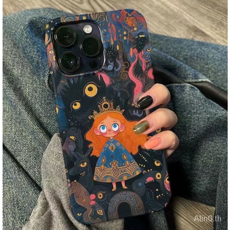 เคสโทรศัพท์มือถือแบบแข็ง กันกระแทก ลายเจ้าหญิงมืด สําหรับ iPhone 7 8 plus x xs xr xsmax 11 12 13 14 15 Pro max mini R4ZX