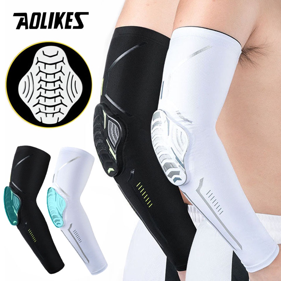 Aolikes ปลอกแขน ป้องกันข้อศอก กันกระแทก สําหรับเล่นกีฬา บาสเก็ตบอล ฟิตเนส กลางแจ้ง 1 ชิ้น
