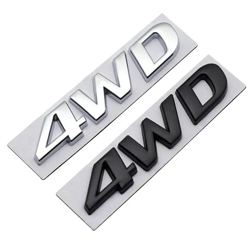 3D Metal 4WD Logo Car Rear Trunk Fender Emblem Badge Sticker for Hyundai IX25 IX35 Tucson Santafe
