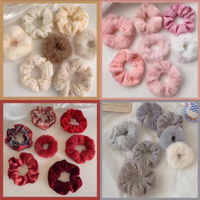 ใหม่ ชุดยางรัดผม ผ้ากํามะหยี่ สีชมพู น่ารัก เครื่องประดับแฟชั่น สําหรับผู้หญิง