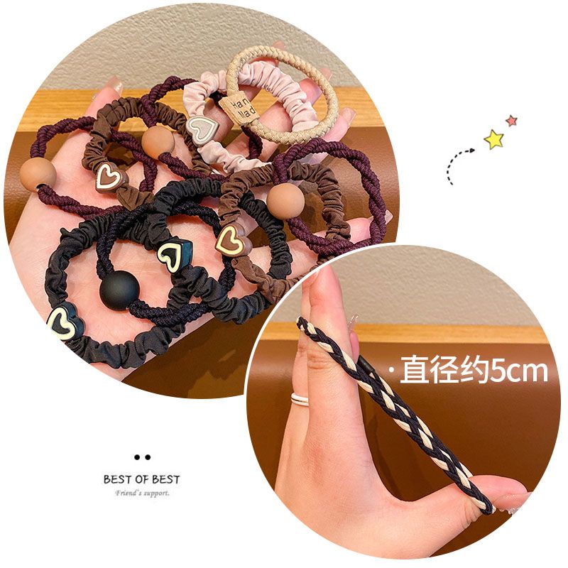 [ฟรีของขวัญ ติดตามร้านค้า แถมฟรีหนึ่งชิ้น] ยางรัดผมหางม้า ยืดหยุ่นสูง ทนทาน สีกาแฟ แฟชั่นฤดูใบไม้ร่วง ฤดูหนาว สําหรับผู้หญิง 2023
