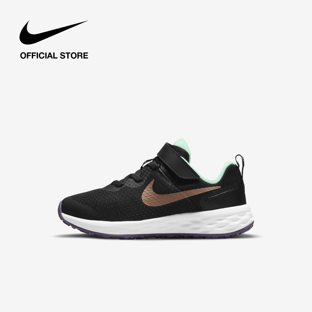 Nike Kids' Revolution 6 (PSV) Shoes - Black ไนกี้ รองเท้าเด็ก Revolution 6 (PSV) - สีดำ