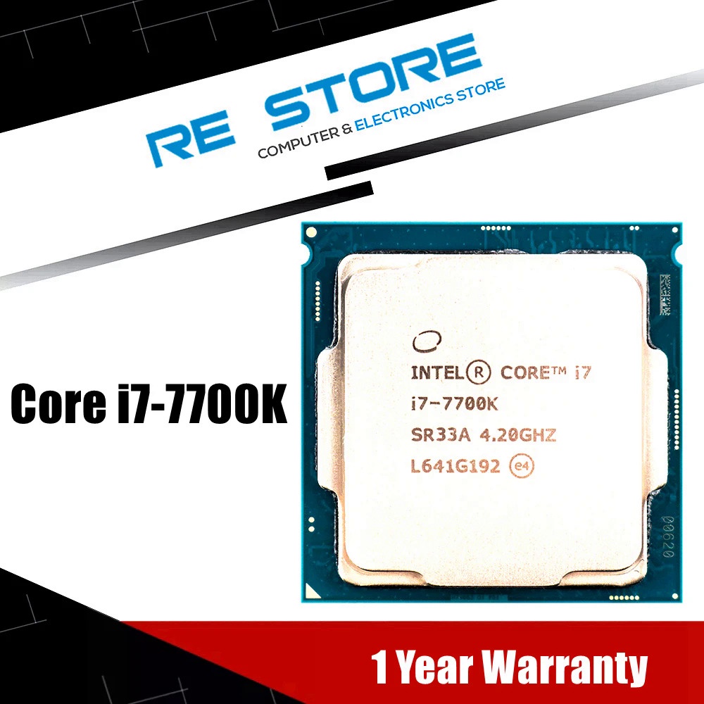 【Alert 】โปรเซสเซอร์ Intel core i7-7700K quad-core CPU 4.2GHz 8 เกลียว LGA 1151 91W 14nm i7 7700K 5by0