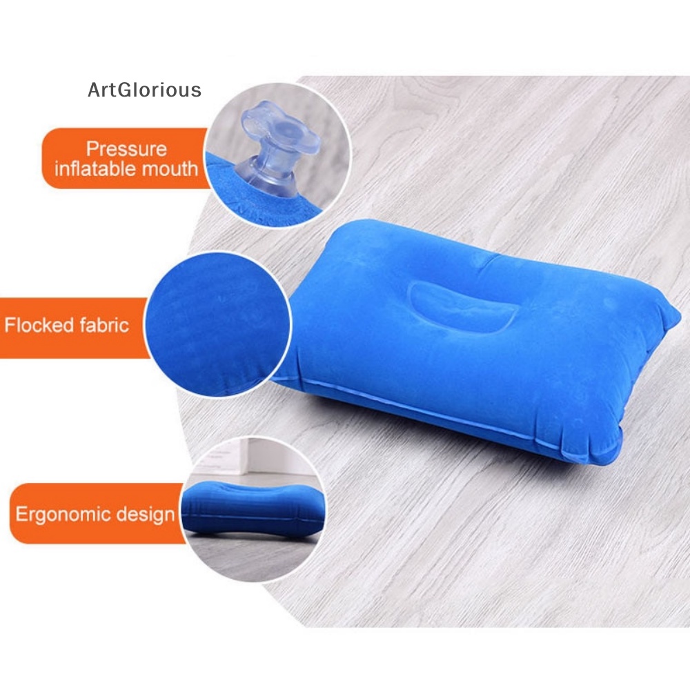 หมอนเป่าลม PVC แบบพกพา น้ําหนักเบา สําหรับตั้งแคมป์