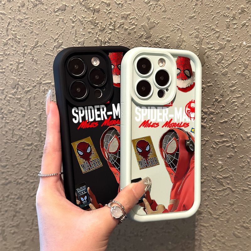 เคสโทรศัพท์มือถือ ซิลิโคน ลายสไปเดอร์แมน ฮิปสเตอร์ สําหรับ iPhone 13 12 Pro Max 14 15 11 SE 2020 X XS XR 6S Plus 8 7 XS Max