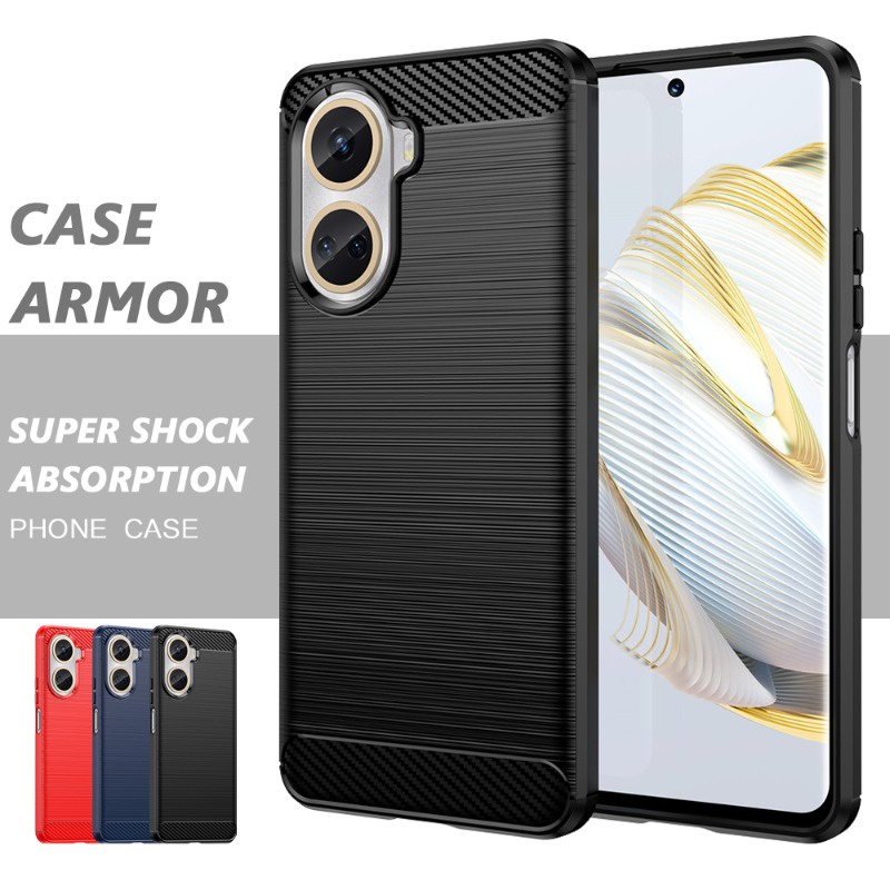 เคสซิลิโคนนิ่ม คาร์บอนไฟเบอร์ บางพิเศษ กันกระแทก สําหรับ Huawei P20 P30 Nova 5T 7i 10 SE 11i Y5P Y6P Y7P Y9 Prime 2019