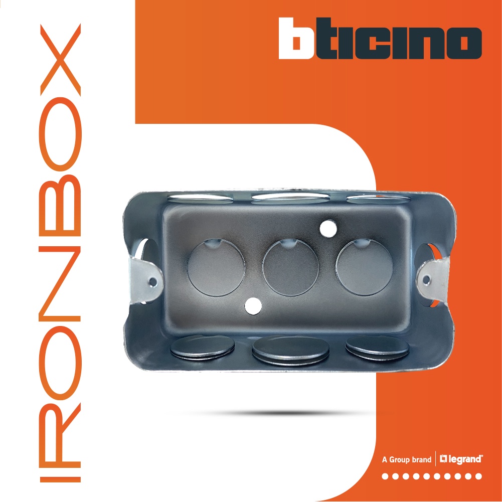 บล๊อกเหล็ก ขนาด 2"x4" Box เหล็กฝัง แบบตื้น กล่องเหล็ก | BTismart