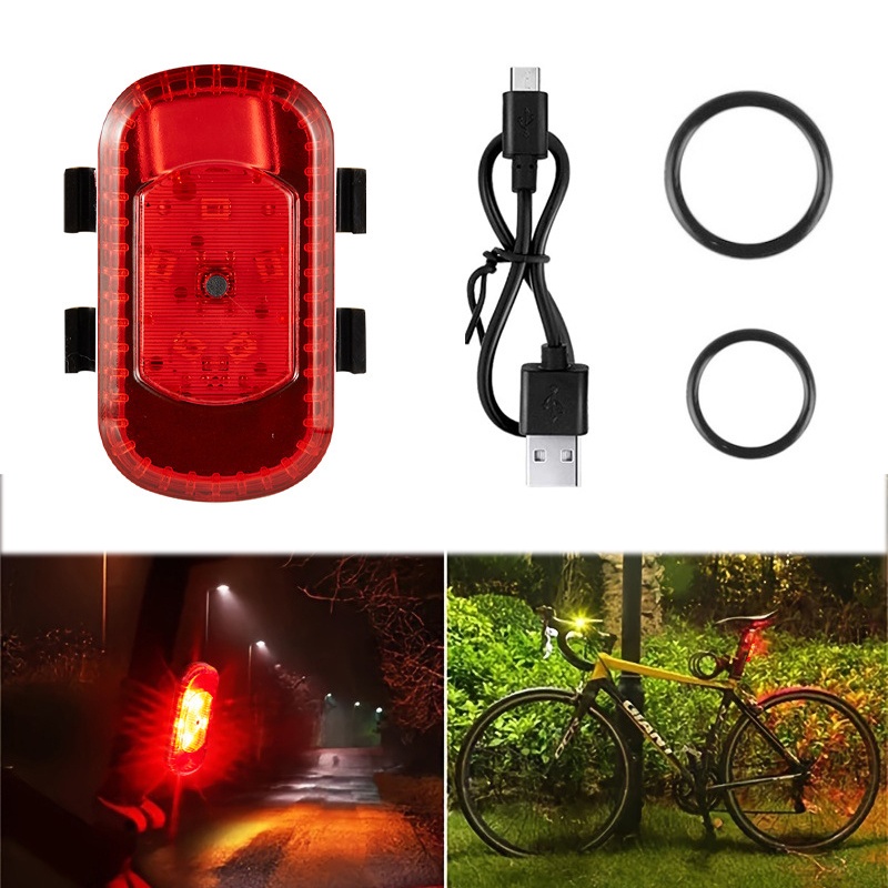 ไฟจักรยาน LED สว่างมาก ไฟท้ายจักรยาน กันน้ํา USB แบบชาร์จไฟได้ สําหรับจักรยานเสือภูเขา
