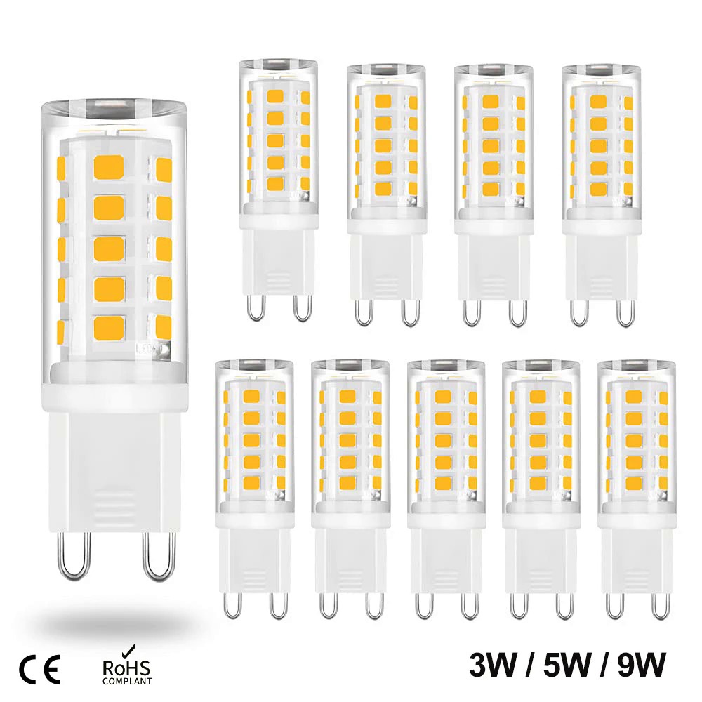 G9 led bulb 3W 5W 9W 220V G9 led lamp SMD2835 G9 LED Corn light warm white spotlight Replace 30W  50