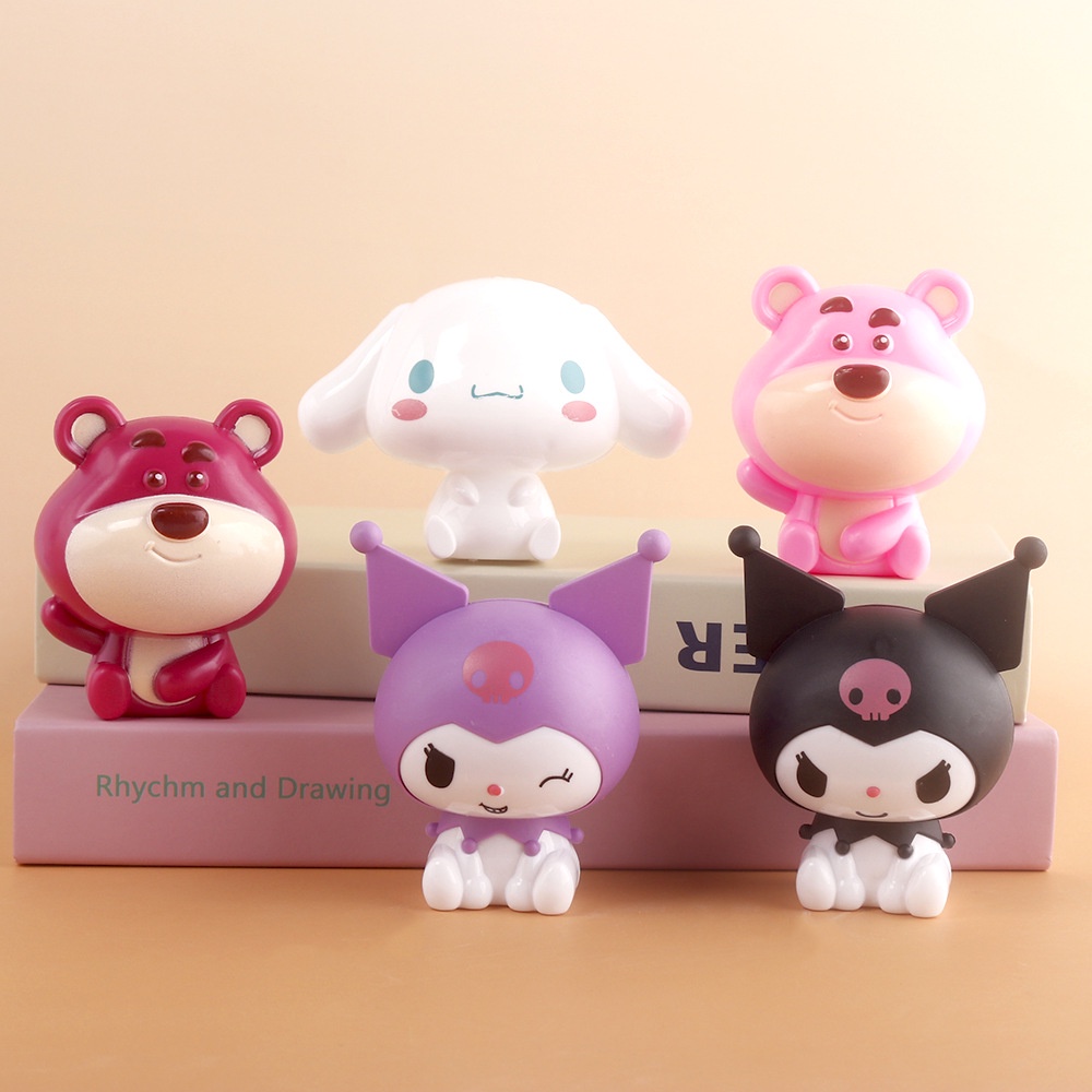 อะนิเมะรูปของเล่น KT Melody Kuromi Kawaii เค้กตกแต่งน่ารักปัจจุบันเด็กของขวัญวันเกิด