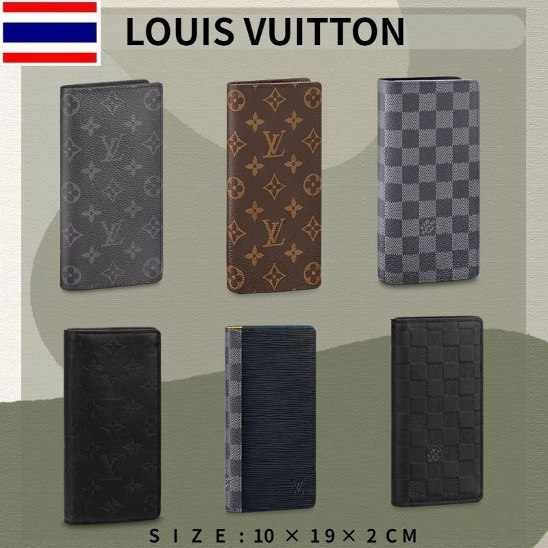 ✅หลุยส์วิตตอง Louis Vuitton Brazza Wallet กระเป๋าสตางค์ใบยาว LV กระเป๋าแนวตั้ง Men BO7D